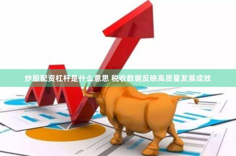 炒股配资杠杆是什么意思 税收数据反映高质量发展成效